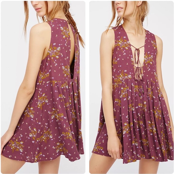 Free People Dresses & Skirts - Free People Lovely Day Printed Tie Tunic